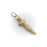 14K Gold Fossilized Mammoth Tusk Fertility Idol Pendant Pendant, Charm Kirsten's Corner