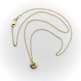 18K Gold Octagonal Yellow Diamond Pendant on a 14K Gold Chain Necklace Kirsten's Corner