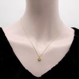 18K Gold Octagonal Yellow Diamond Pendant on a 14K Gold Chain Necklace Kirsten's Corner