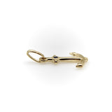 14K Gold Signature Anchor Charm with Sapphire Kirsten's Corner