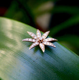14K Gold Edwardian Diamond and Pearl Flower Pendant Kirsten's Corner