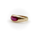 14K Gold Retro Synthetic Ruby Ring ring Kirsten's Corner
