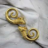 Vintage Lalaounis 22K Gold Spiral Bull’s Head Earrings Ilias Lalaounis