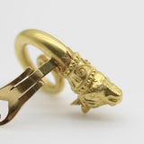 Vintage Lalaounis 22K Gold Spiral Bull’s Head Earrings Ilias Lalaounis