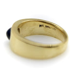 Vintage 18K Gold Tiffany & Co. Sapphire Cabochon Cigar Band Ring ring Kirsten's Corner