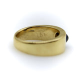 Vintage 18K Gold Tiffany & Co. Sapphire Cabochon Cigar Band Ring ring Kirsten's Corner