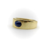 Vintage 18K Gold Tiffany & Co. Sapphire Cabochon Cigar Band Ring ring Kirsten's Corner