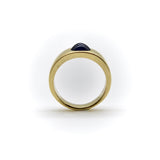 Vintage 18K Gold Tiffany & Co. Sapphire Cabochon Cigar Band Ring ring Kirsten's Corner
