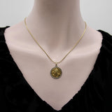 Edwardian French 18K Gold and Platinum Mother of God Pendant Kirsten's Corner