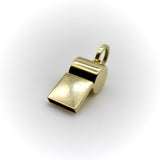 Vintage 18K Gold Large Whistle Pendant Charm jewelry Kirsten's Corner