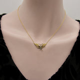 Victorian 14K Gold Angel Winged Necklace with Seed Pearls Kirsten's Corner