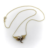 Victorian 14K Gold Angel Winged Necklace with Seed Pearls Kirsten's Corner
