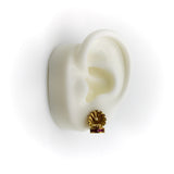 19.2K Gold Portuguese Shell Earrings with Pearls and Rubies Earrings Kirsten's Corner