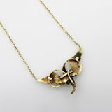 Victorian 14K Gold Angel Winged Necklace with Seed Pearls Kirsten's Corner