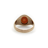 Victorian 9K Gold Beehive Banded Agate Intaglio Ring ring Kirsten's Corner