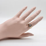 Victorian 9K Gold Beehive Banded Agate Intaglio Ring ring Kirsten's Corner