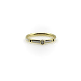 18K Gold Black and White Enameled Ring with Diamond Accent Kirsten's Corner