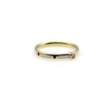 18K Gold Black and White Enameled Ring with Diamond Accent Kirsten's Corner