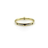 18K Gold Black and White Enameled Ring with Diamond Accent Kirsten's Corner