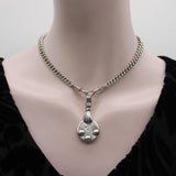 Sterling Silver Vintage Berber Coin Pendant with Hand from Morocco Pendant, Charm Kirsten's Corner