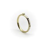 18K Gold Black and White Enameled Ring with Diamond Accent Kirsten's Corner