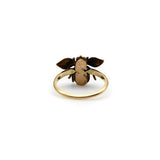 14K Gold Victorian Bee Ring with Ruby & Cats Eye Ring Kirsten's Corner Jewelry