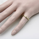 18K Gold Black and White Enameled Ring with Diamond Accent Kirsten's Corner