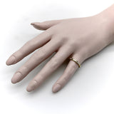 18K Gold Black and White Enameled Ring with Diamond Accent Kirsten's Corner