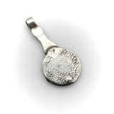 Sterling Silver Vintage Berber Coin Pendant with Hand from Morocco Pendant, Charm Kirsten's Corner