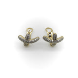 Vintage 14K Gold Pave Diamond X Earrings Kirsten's Corner