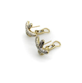 Vintage 14K Gold Pave Diamond X Earrings Kirsten's Corner