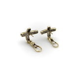 Vintage 14K Gold Pave Diamond X Earrings Kirsten's Corner