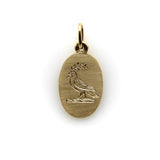 14K Gold Signature Hand Engraved Bird of Peace Pendant Kirsten's Corner