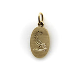 14K Gold Signature Hand Engraved Bird of Peace Pendant Kirsten's Corner