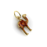 Vintage 18K Gold Joe Cool Camel Enamel Charm Kirsten's Corner