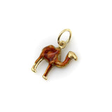 Vintage 18K Gold Joe Cool Camel Enamel Charm Kirsten's Corner