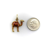 Vintage 18K Gold Joe Cool Camel Enamel Charm Kirsten's Corner