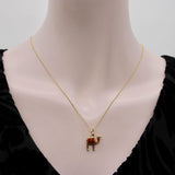 Vintage 18K Gold Joe Cool Camel Enamel Charm Kirsten's Corner