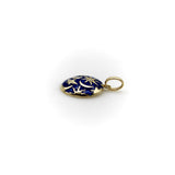 14K Gold Signature Galaxy Moon and Stars Pendant with Diamond and Enamel Kirsten's Corner