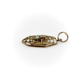9K Gold Victorian Spider Pendant with Turquoise and Pearl jewelry Kirsten's Corner