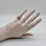 15K Gold Early Victorian Flower Ring with Pearl and Ruby Kirsten's Corner