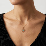 9K Gold Victorian Spider Pendant with Turquoise and Pearl jewelry Kirsten's Corner