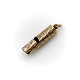 Victorian 9K Gold Hand-Engraved Whistle jewelry Kirsten's Corner
