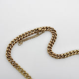 Victorian 14K Gold Curb Link Diamond and Sapphire Necklace Kirsten's Corner