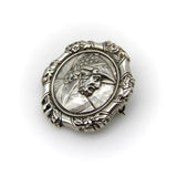 Victorian Sterling Silver Helmeted Greek Warrior God Brooch Kirsten's Corner
