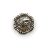 Victorian Sterling Silver Helmeted Greek Warrior God Brooch Kirsten's Corner