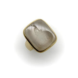 Victorian 14K Gold Family Crest Intaglio Ring of Stag in Quartz Stone Kirsten's Corner