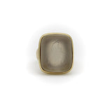 Victorian 14K Gold Family Crest Intaglio Ring of Stag in Quartz Stone Kirsten's Corner