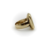 Victorian 14K Gold Family Crest Intaglio Ring of Stag in Quartz Stone Kirsten's Corner