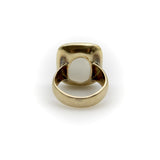 Victorian 14K Gold Family Crest Intaglio Ring of Stag in Quartz Stone Kirsten's Corner